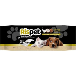 Rispet Υγρά Μαντηλάκια Για Κατοικίδια Coconut & Keratin 54 Τεμ