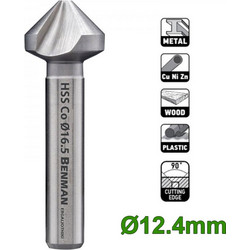 BENMAN 72799 Φρεζοτρύπανο 90 HSS Co 5% O12.4mm