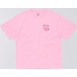 Edwin Music Channel T-Shirt Ανδρική Μπούζα Cotton Oversized Fit - Begonia Pink I031131.31A.67