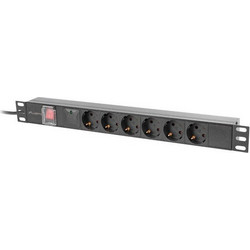 Lanberg Πολύπριζο Rack PDU-06F-0200-BK 1τμχ