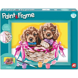 PAINT & FRAME ΑDORABLE PUPPIES - AS Toys