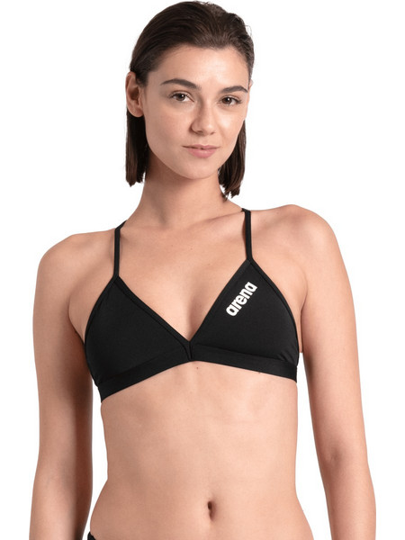 Arena Swim Tie Back Solid Αθλητικό Γυναικείο Μαγιό Bikini Top Μαύρο 004768-550