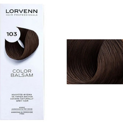 Lorvenn Color Balsam 103 Καστανό Σκούρο Ημιμόνιμη Βαφή Μαλλιών Χωρίς Αμμωνία 60ml