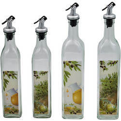 Δοχείο Λαδιού Γυάλινο με Ροή 500ml E-2344
