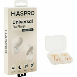 Ωτοασπίδες Haspro Universal Earplugs - Σιλικόνη Επαναχρησιμοποιήσιμες SNR 29dB - Μπεζ
