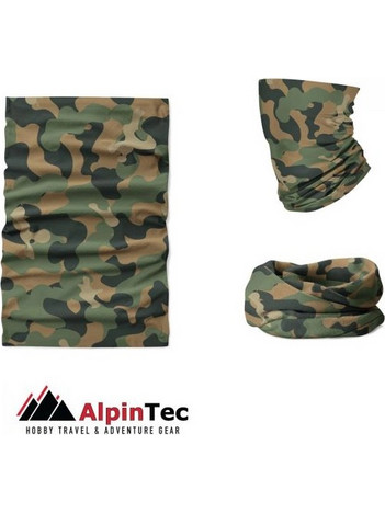 AlpinTec Coolmax UV Camo - Πολυμορφικό Μαντήλι Λαιμού με Coolmax, Ultrastretch & UPF 40+ Προστασία