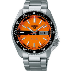 Seiko 5 Sports Ανδρικό Ρολόι Αυτόματο με Ασημί Μεταλλικό Μπρασελέ SRPK11K1