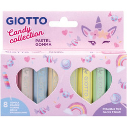 Γόμες Giotto 8τμχ Candy Pastel Χρώματα 000232300