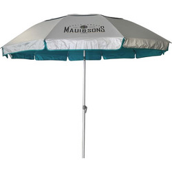 Maui & Sons Ομπρέλα Θαλάσσης Αλουμινίου με UV Προστασία Ασημί Πετρόλ 1.9m 1564