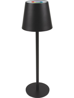 POWERTECH LED επιτραπέζιο φωτιστικό HLL-0195, RGB, ρυθμιζόμενο, επαναφορτιζόμενο, μαύρο