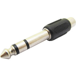 POWERTECH αντάπτορας stereo 6.35mm σε RCA CAB-J024, μαύρος, 5τμχ