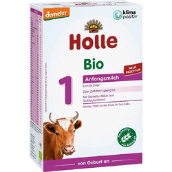 Holle Bio 1 Βιολογικό Βρεφικό Γάλα Σκόνη Αγελαδινό 0m+ Χωρίς Λακτόζη & Ζάχαρη 400gr