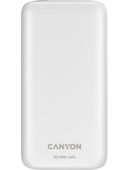 Canyon PB-301 Power Bank 30000mAh 20W με 2 Θύρες USB-A & Θύρα USB-C White