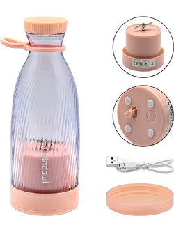 Φορητό Μπουκάλι Μπλέντερ 500ml Επαναφορτιζόμενο 40W 1500mAh για Smoothies Ροζ Q-L012 Andowl