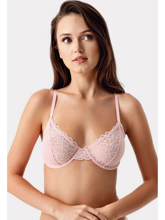 New Bra Lingerie Σουτιέν με Μπανέλα Ροζ NB338410-2