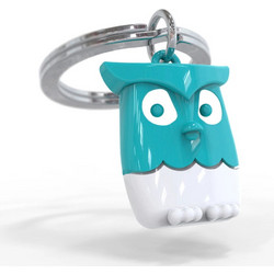 Μπρελόκ Μεταλλικό Metamorphose Owl White/Turquoise Keychain