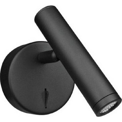 Inlight Φωτιστικό Τοίχου LED 3W, 3000K, Μαύρο D:2,5x11,2cm (43078-Black)