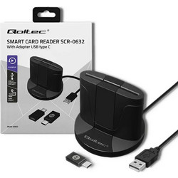 Qoltec SCR-0632 Card Reader USB-A 2.0 για Smart Card