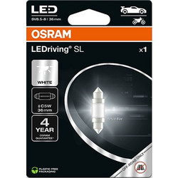 Λάμπα C5W LED Osram SV8.5-8 12V 0.75W 6000K Ψυχρό Λευκό για Αυτοκίνητο + Μοτοσυκλέτα | OSRAM 6418DWP-1BL