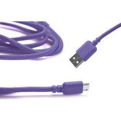 Καλώδιο σύνδεσης Ancus USB σε Micro USB με Ενισχυμένες Επαφές Braided Μώβ 1m