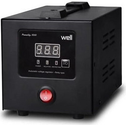 Well AVR-1000VA Σταθεροποιητής Τάσης Relay 1000VA με 1 Πρίζα Schuko