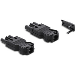 DELOCK σύνδεσμος εγκατάστασης 3-pole 64147, GST 18/3 set, μαύρος