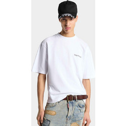 Dsquared2 T-shirt loose fit λευκό βαμβακερό