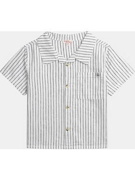 Παιδικό Πουκάμισο για Αγόρια Striped Day ΛΕΥΚΟ
