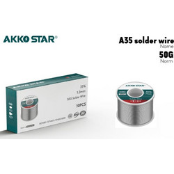 Akko Star A35 Καλάι Κόλλησης Κολλητικό Σύρμα 1.0mm 50g Φλούξ 35% Sn 1τμχ