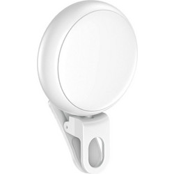 USAMS LED ΦΩΤΑΚΙ ΓΙΑ SELFIE RGB LED , 300mAh, US-ZB055 ΛΕΥΚΟ