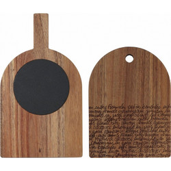 Πλατώ Σερβιρίσματος Snacks & Nibbles (Σετ 2Τμχ) RD0018041 20x15x15x1,5/26,5x15x15x1,5cm Natural-Black Raeder Ξύλο