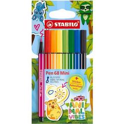 Stabilo Μαρκαδόροι Pen 68 Mini Σετ 8 Χρώματα ''Animal Vibes'' 668/8-07