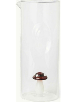 Coincasa γυάλινη κανάτα με σχέδιο μανιτάρι 22 x 9 cm - 006813419 Διάφανο