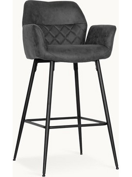 RAVENNA Σκαμπό Μπαρ Roxy Dark Grey 55 x 55 x 105