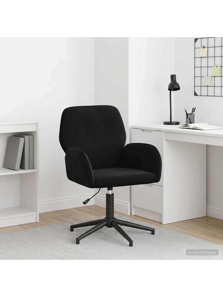 vidaXL Γυροσκοπική Καρέκλα Γραφείου 54x55x90 εκ Βελούδο - Μαύρο