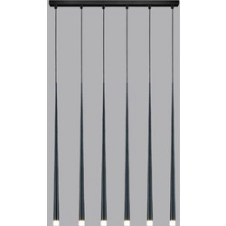 Κρεμαστό Φωτιστικό LED 6Φωτο Μαύρο 100cm 18W 3000K 1450Lm 01530