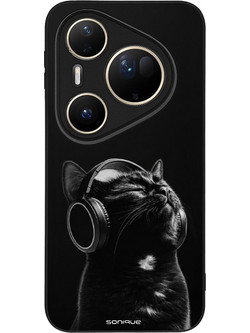 Sonique Men's Edition Audio Kitten Back Cover Black (Huawei Pura 80 Ultra)