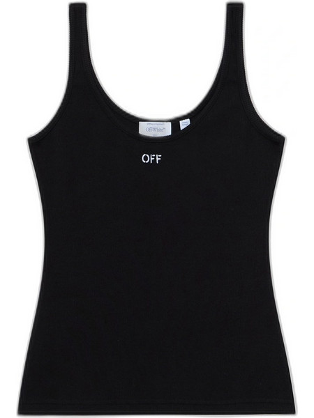OFF WHITE OFF STAMP RIB TANK ΤΟΠ 2FA00672TW003-BLACK/WHITE