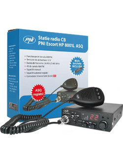 PNI Escort HP 8001L ASQ CB Πομποδέκτης Αυτοκινήτου 4W AM/FM με Ακουστικά HS81L