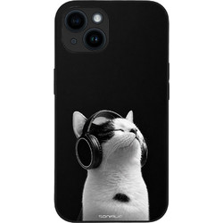 Sonique Men's Edition Back Cover με Σχέδιο «Audio Kitten - White» (iPhone 14)