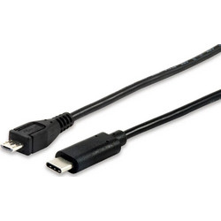 Equip USB 2.0 Cable USB-C male - micro USB-B Μαύρο 1.0m 12888407