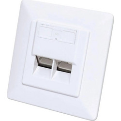 Intellinet Μονή Πρίζα Δικτύου RJ45 με Πλαίσιο Τύπου Cat6 σε Λευκό Χρώμα 771917