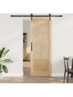 vidaXL Πόρτα Εσωτερική Συρόμενη Ξύλινη Φυσική 61x198.5cm 3445557