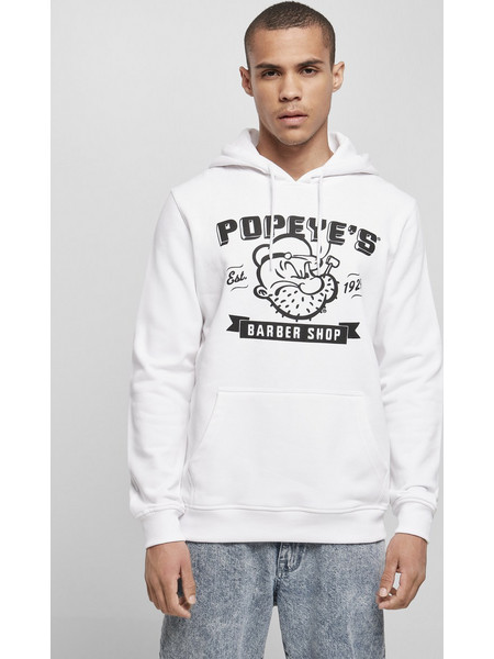 Merchcode Popeye Barber Shop Ανδρικό Φούτερ MC631 White