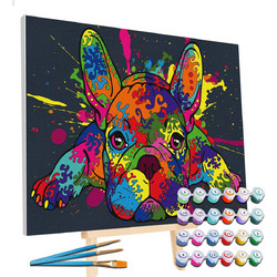 Splat Planet Σετ Ζωγραφικής με Αριθμούς French Bulldog σε Καμβά με Τελάρο 30x40cm