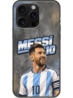 Θήκη World Stars Collection - Lionel Messi iPhone 16 Pro Max Black TPU (Μαύρη Σιλικόνη)