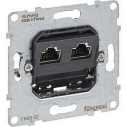 Μηχανισμός Πρίζας Πληροφορικής διπλή RJ45 CAT6A STP Seano 765062