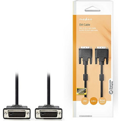 Nedis 233-1026 Cable DVI-D male - DVI-D male 2m Μαύρο (CCGB32000BK20)
