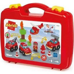 Ecoiffier Abrick Βαλιτσάκι Με Οχήματα Πυροσβεστικά (3359)