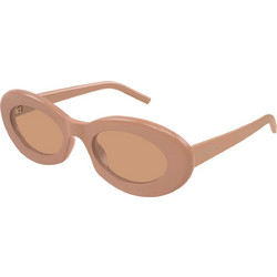 Saint Laurent SL594 010 Γυναικεία Γυαλιά Ηλίου Οβάλ Κοκάλινα Ροζ με Καφέ Φακό